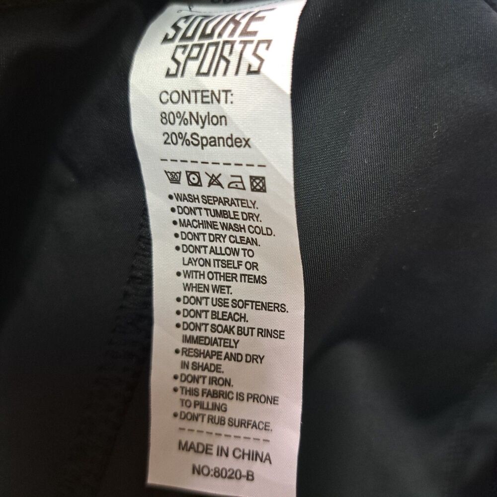 Souke Sports Men's XL Black‎ Footless Cycling Tights Nylon Spandex Padded Biking - Picture 5 of 8